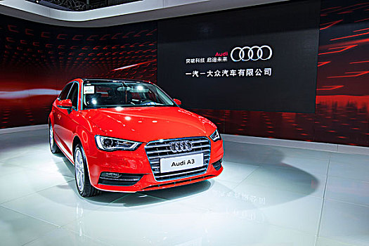 上海,上海浦東國際車展,奧迪,Audi,A3,奧迪展臺,展覽,汽車,工業,展會,科技,上海國際展覽中心,一輛,特寫,室內,彩圖,橫圖