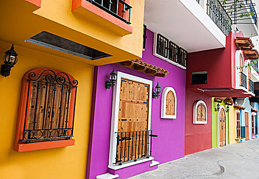 墨西哥,彩色,户外,木头,窗户,门,特色,波多黎各