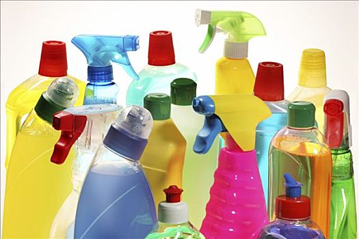 种类,家庭,清洁产品,塑料瓶