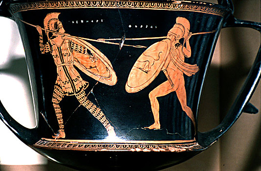 希腊人,花瓶,绘画,波斯人,争斗,世纪,艺术家,未知