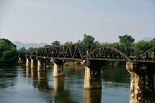桥,河,泰国