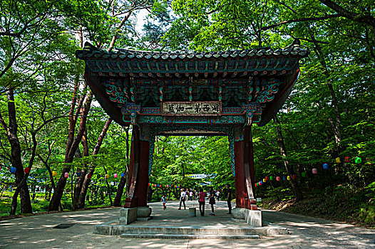 入口,大门,法往寺,复杂,韩国