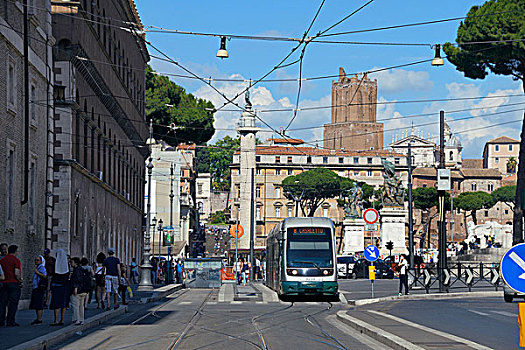 罗马,五月,街道,风景,交通,老,建筑,意大利,排列,世界,流行,旅游,魅力