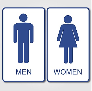 男人,女人,卫生间,标识