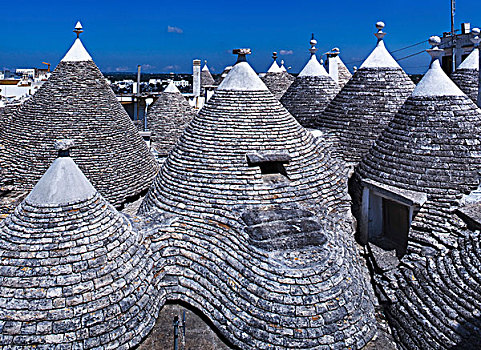 锥形石灰板屋顶,阿贝罗贝洛,世界遗产,阿普利亚区,意大利,欧洲