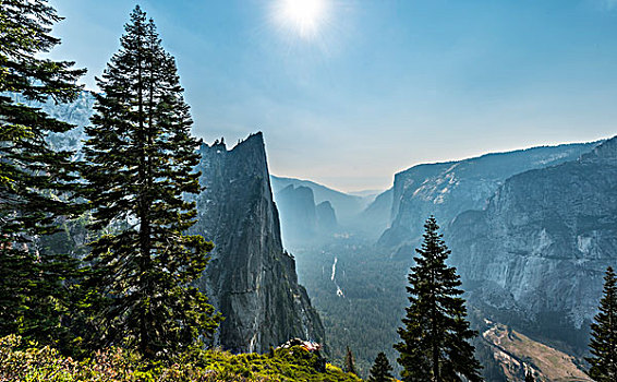 风景,优胜美地山谷,船长峰,优胜美地国家公园,加利福尼亚,美国,北美