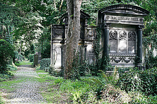 墓穴,老,犹太,墓地,布雷斯劳,弗罗茨瓦夫,波兰,欧洲