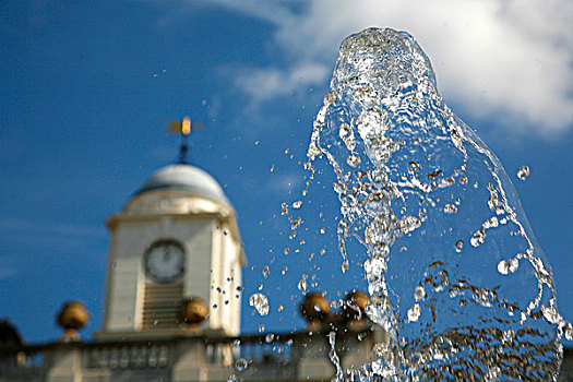 英国,伦敦,堤,水,一个,喷泉,院落,萨默塞特宫
