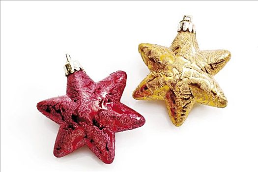 圣诞树装饰,红色,黄金,星,装饰