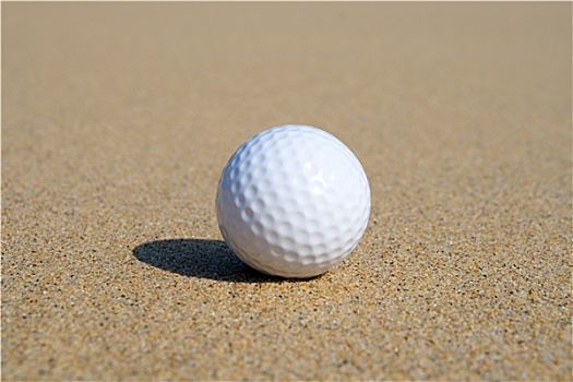 高尔夫球,沙子,浅,关注