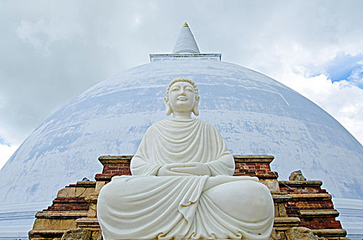 斯里兰卡,北方,中心,省,阿努拉德普勒,世界遗产,佛,雕塑