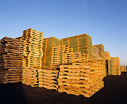 木头,货盘,一堆,加利福尼亚
