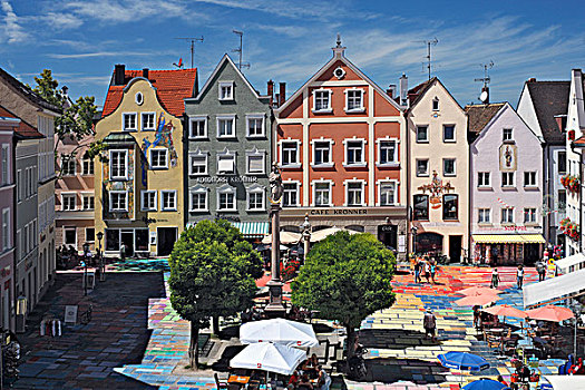 玛利亚广场,艺术家,上巴伐利亚,巴伐利亚,德国,欧洲