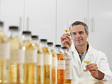 科学家,味道,威士忌酒,工厂