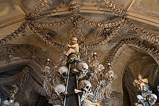 捷克共和国,波希米亚,教堂,骨头