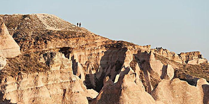 人,站立,崎岖,岩石构造,土耳其