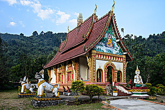 老挝,万荣,佛教寺庙,大幅,尺寸