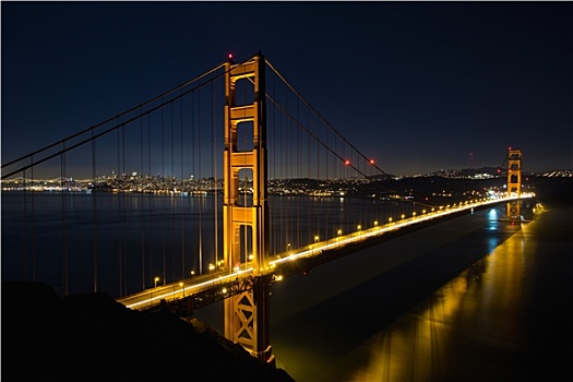 旧金山,金门大桥,蓝色,钟点