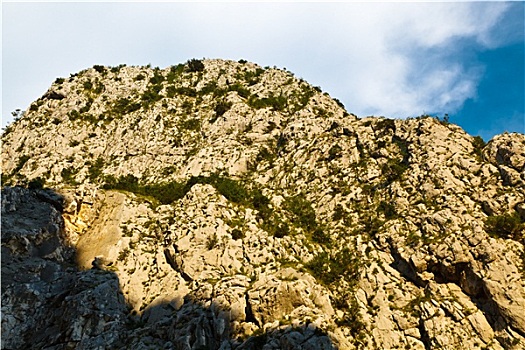 悬崖,峡谷,山,河,靠近,分开,克罗地亚