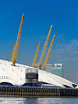 英格兰,伦敦,格林威治,风景,圆顶,金丝雀码头,背景