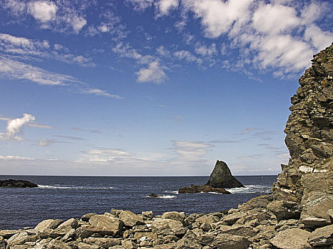 苏格兰,设得兰群岛,石头,一堆