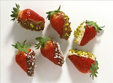 草莓,巧克力皮