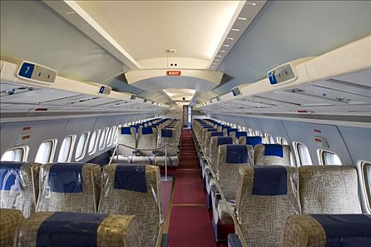 乘客,机舱,老,飞机,瑞士