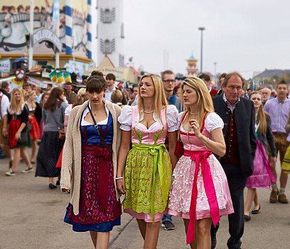 女性,传统服装,慕尼黑,德国