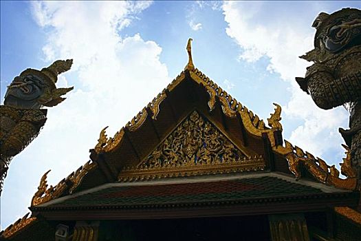 仰视,庙宇,曼谷,泰国