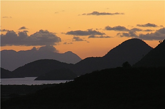安提瓜岛,日落