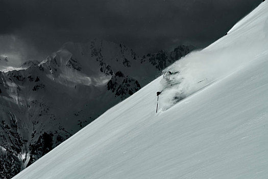 男性,滑雪,速度,陡峭,山坡,隆河阿尔卑斯山省,法国