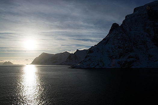 日落,挪威