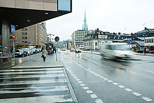 斯德哥尔摩,瑞典,交通,移动,街上