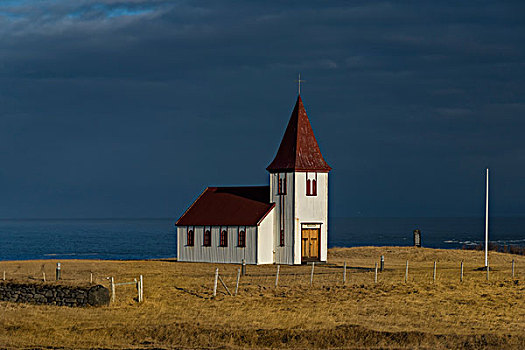 教堂,韦斯特兰德,冰岛,欧洲