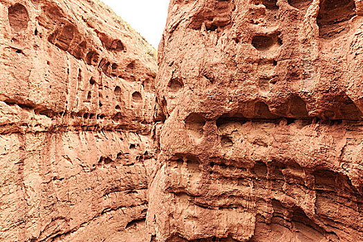 墙壁,山谷,红色,砂岩