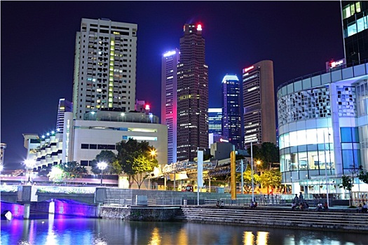 新加坡城,夜晚