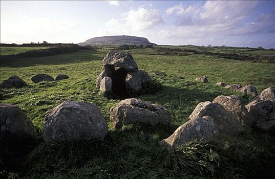 墓地,卡洛莫尔,巨石,爱尔兰