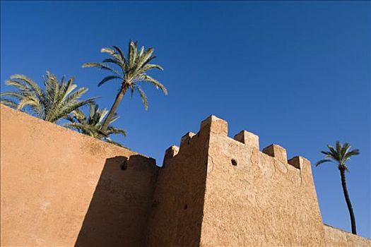 摩洛哥,玛拉喀什,城墙