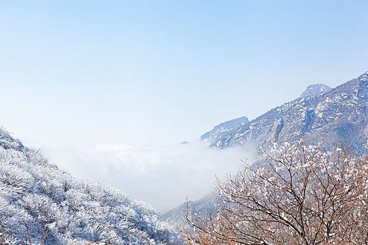 陕西,秦岭,分水岭,雪景