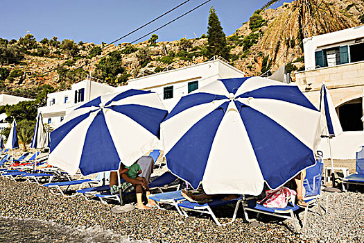 遮阳伞,太阳,椅子,海滩