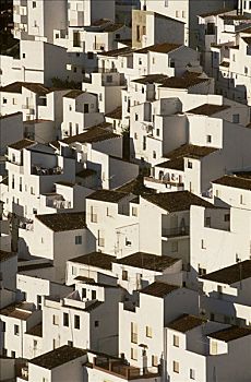 白色,建筑,卡塞雷斯,省,安达卢西亚,西班牙
