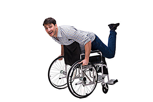 护理,轮椅,隔绝,白色背景