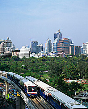 城市,高速列车,曼谷,泰国