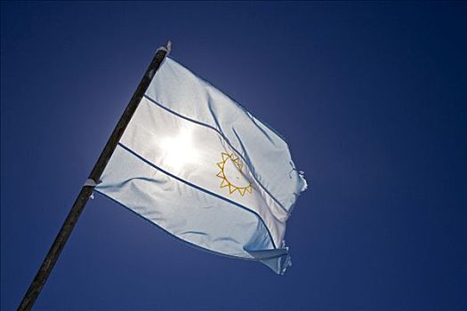 阿根廷,旗帜,风,盐,酒店,普拉亚布兰卡,高原,盐湖,乌尤尼,玻利维亚,南美