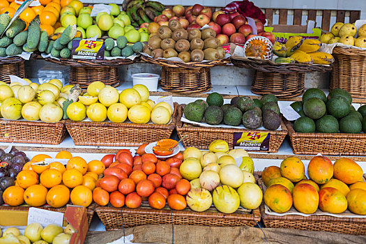 新鲜,外来水果,市场,马德拉岛,岛屿,葡萄牙