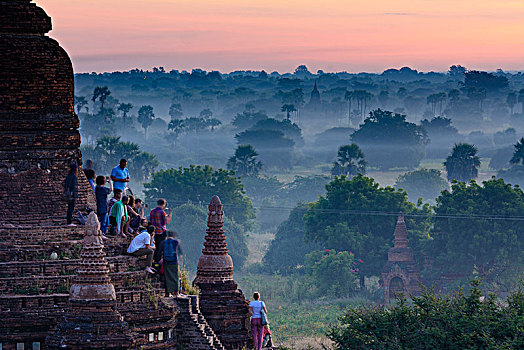 蒲甘,庙宇,旅游,佛塔,曼德勒,区域,缅甸