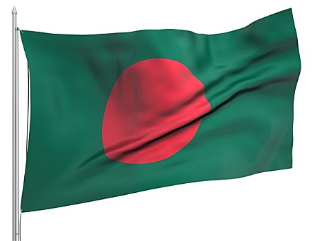 飞,旗帜,孟加拉,国家