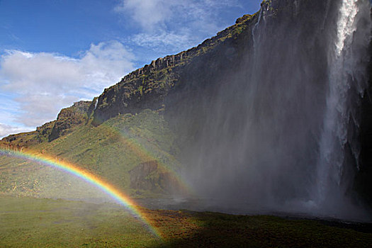 急流,彩虹,冰岛