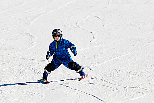 孩子,6岁,滑雪