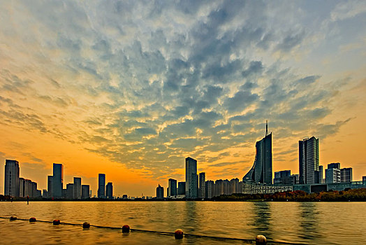 安徽省合肥市天鹅湖金融商务中心建筑景观
